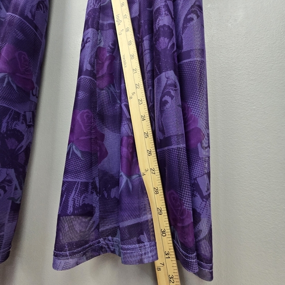 TORRID‎ Betsey Johnson Mesh Flare Pull-On Pants Purple Women Plus Size 5X - Picture 13 of 15